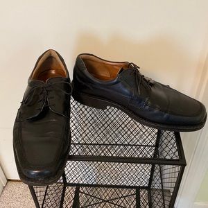 Ecco Helsinki Men's Bike Toe Black leather Lace up comfort dress shoe. Size 44